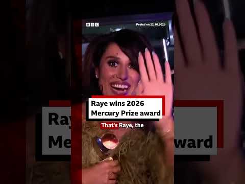 Raye wins 2026 Mercury Prize award. #Raye #MercuryPrize #BBCNews