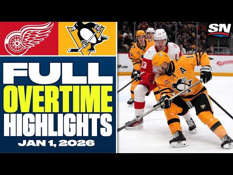 Detroit Red Wings at Pittsburgh Penguins | FULL Overtime Highlights - January 1, 2026