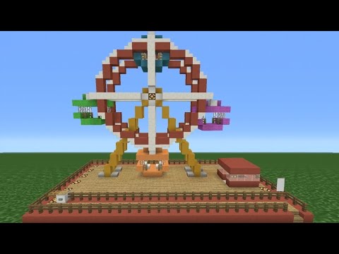Minecraft Tutorial: How To Make A Ferris Wheel (Theme Park)