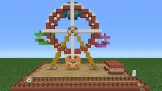 Minecraft Tutorial: How To Make A Ferris Wheel (Theme Park)