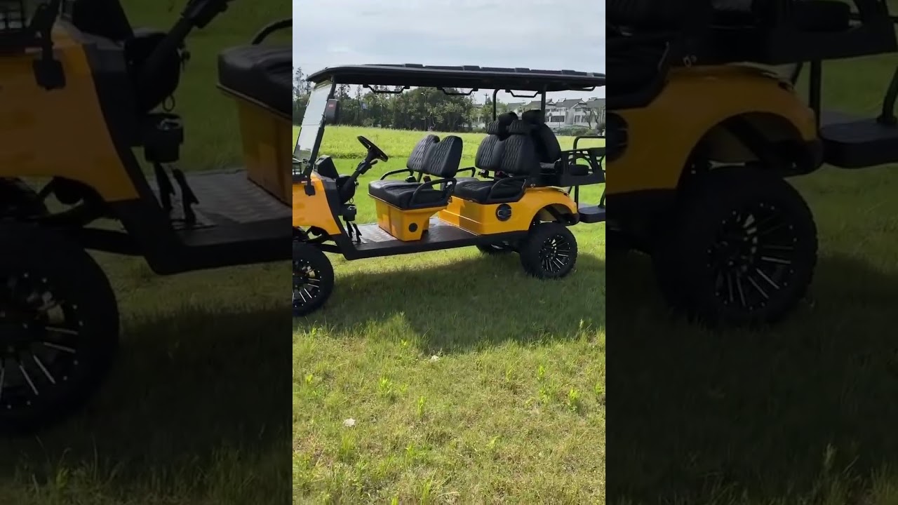Carrinho de Golfe Amarelo 4+2 Lugares