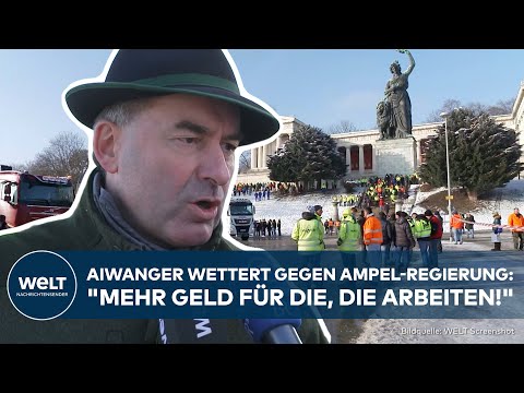 Video Thumbnail: BAUERN-PROTEST IN DEUTSCHLAND: Hubert Aiwanger "Mehr Geld für die, die arbeiten!"