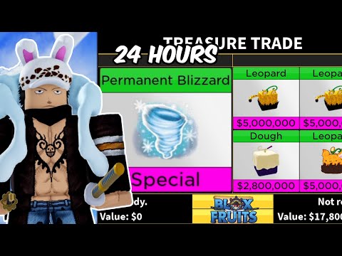 Trading PERMANENT BLIZZARD for 24 Hours in Blox Fruits