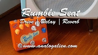 Video thumbnail for Analog Alien: RUMBLE SEAT Drive | Delay | Reverb - Demo by Brett Kingman