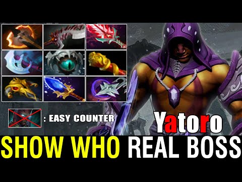 Epic YatoroGod [Anti-Mage] vs Hard Counter TERRORBLADE Full 9 Slot Item Show Who's Boss | Dota2 7.32