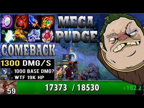 IMBA Super Carry Pudge 59 Flesh Heap Charge's 4000 Ulti Damge  EPIC COMEBACK 7.23 Dota 2 Gameplay