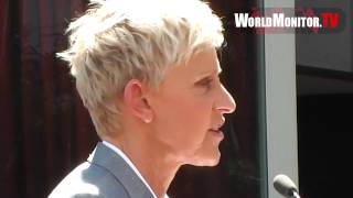 Ellen DeGeneres speech during her star ceremony on the Hollywood Walk of Fame