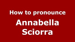 How to pronounce Annabella Sciorra