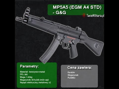 MP5A5 (EGM A4 STD) FIRMY G&G - TANIEMILITARIA.PL