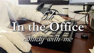 5-HOUR STUDY WITH ME | Office, No Music, Background Noise, Mechanical Keyboard Typing ASMR