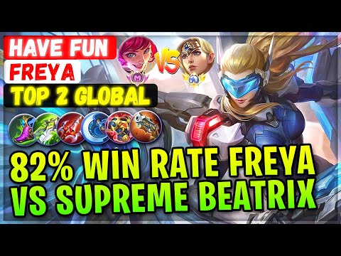 82% Win Rate Freya VS Supreme Beatrix [ Top 2 Global Freya ] Have Fun - Mobile Legends Emblem Build