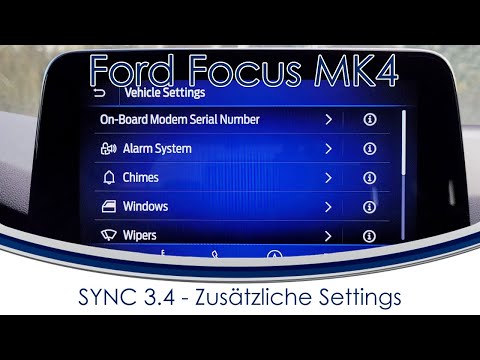#116 SYNC 3.4 - Zusätzliche Einstellungsparameter im Display