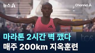마라톤 2시간 벽 깼다...매주 200km 지옥훈련 / 채널A / 뉴스A