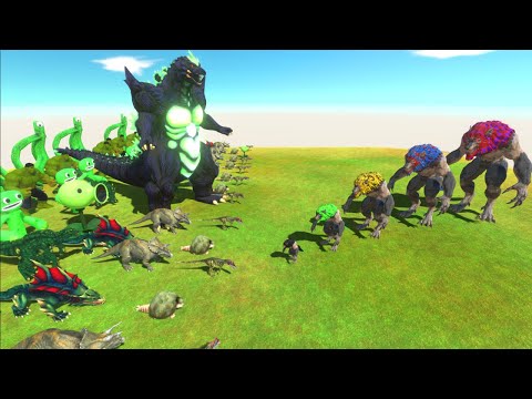 GREEN TEAM vs EVOLUTION OF WEREWOLF - Animal Revolt Battle Simulator