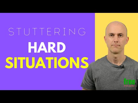 Stuttering in hard situations