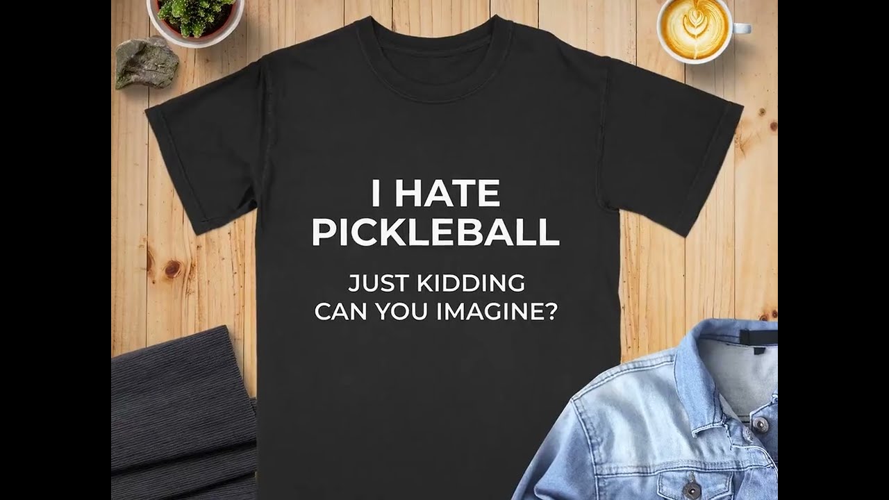 Funny Pickleball T-Shirt | I Hate Pickleball - Just Kidding Shirt | Comfort Colors Cotton Tee