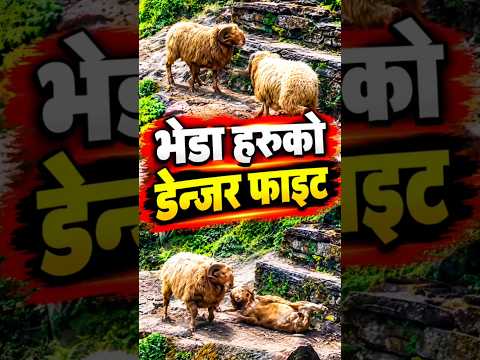 भेडाको सादहरुको खतरा लडाइँ | तेसै भेडा नाम दियको रैनछ #shortvideo #sheepfight #sheepfarming #sheep