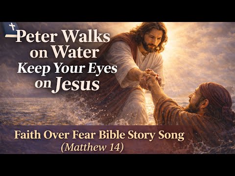Peter Walks on Water | Keep Your Eyes on Jesus | Faith Over Fear Bible Story Song (Matthew 14)