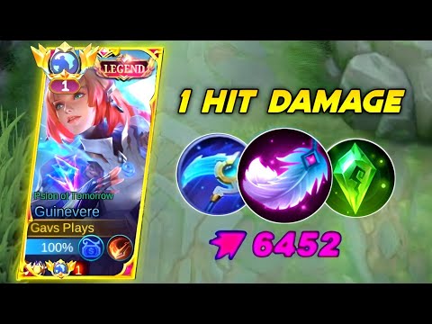 GUINEVERE BEST 1 HIT DAMAGE AUTO DELETE ENEMY!! ( Guinevere best build 2023 )