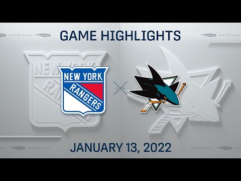 NHL Highlights | Rangers vs. Sharks - Jan. 13, 2022