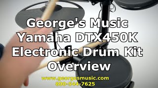 Video thumbnail for George's Music Yamaha DTX450K Electronic Drum Kit Overview by George's Music