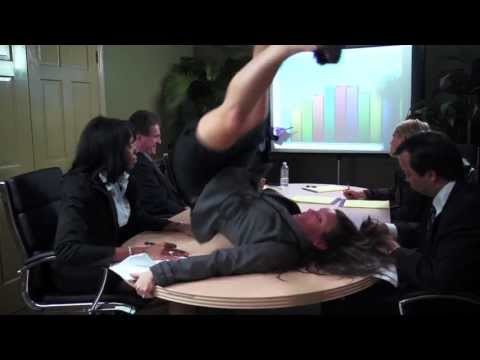 Woman Flips Out During Boring Meeting!