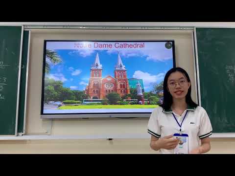 Apresentação sobre o destino turístico Catedral de Notre Dame na cidade de Ho Chi Minh.