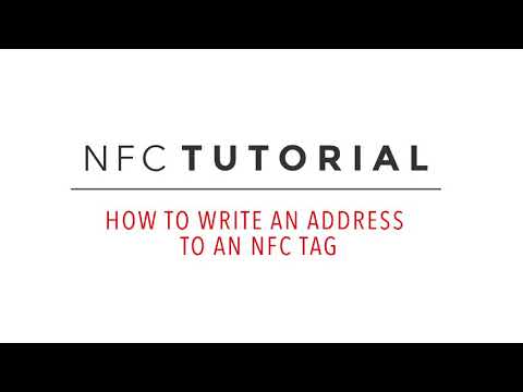 NFC TUTORIAL: How to Write an Address to an NFC Tag NFC TUTORIAL: ...
