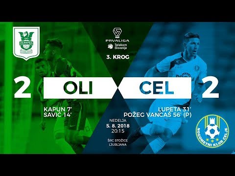 3.krog: Olimpija - Celje 2:2 ; Prva liga Telekom Slovenije 2018/2019