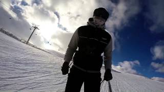 preview picture of video 'Fast skiing GoPro HD Opening ski season in Tsaghkadzor 27.11.2014'
