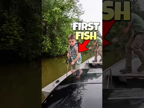 Kid's FIRST Fish Reaction Is Priceless 😭