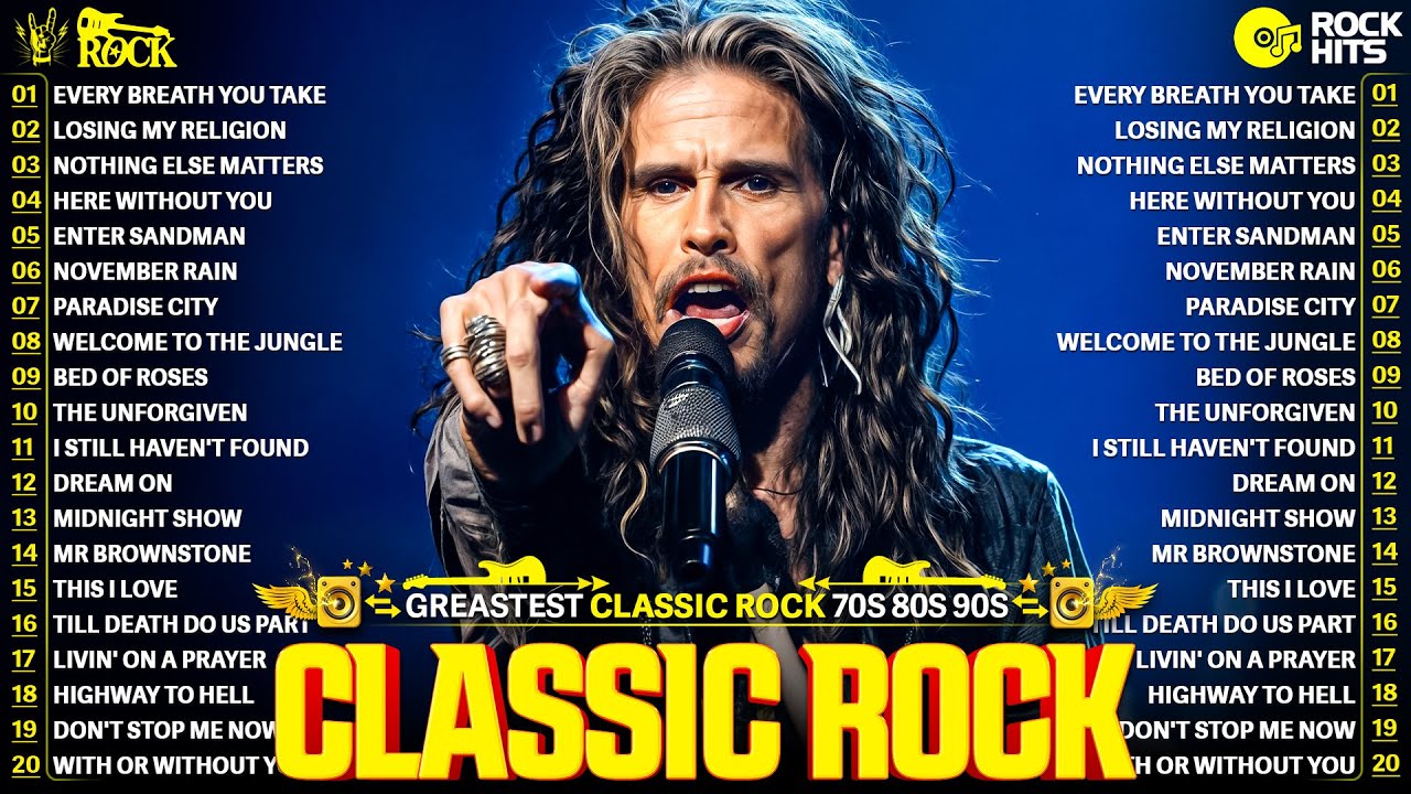 Top 100 Classic Rock Songs Of 70s 80s 90s 💥 Pink Floyd, The Beatles, The Rolling Stones, Queen, ACDC