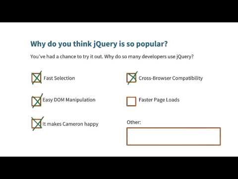 Course Introduction Intro to jQuery