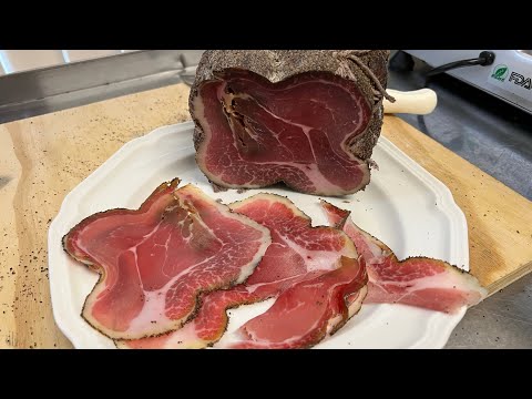 Home made wild boar prosciutto Tasting!