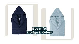 Turkish Cotton  Hooded Bathrobes - Luxury at your Fingertips Discover Cotton Turkish Towels!