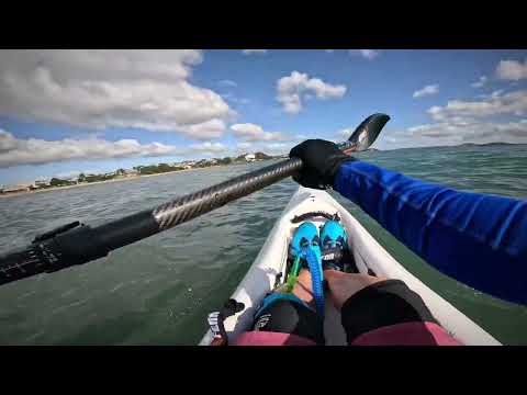 Paddling the fun shortest Fenn surfski!