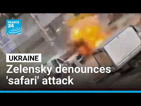 Russian drone hits street vendor in Kherson, Zelensky denounces ‘safari’ attack