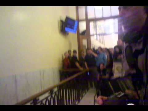 SF Sheriff Officer Saenz and Mel Nathan at SF City Hall Sit in