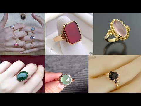 One stone gold rings design collection #2023 stylish and designer one stone gold rings design ideas