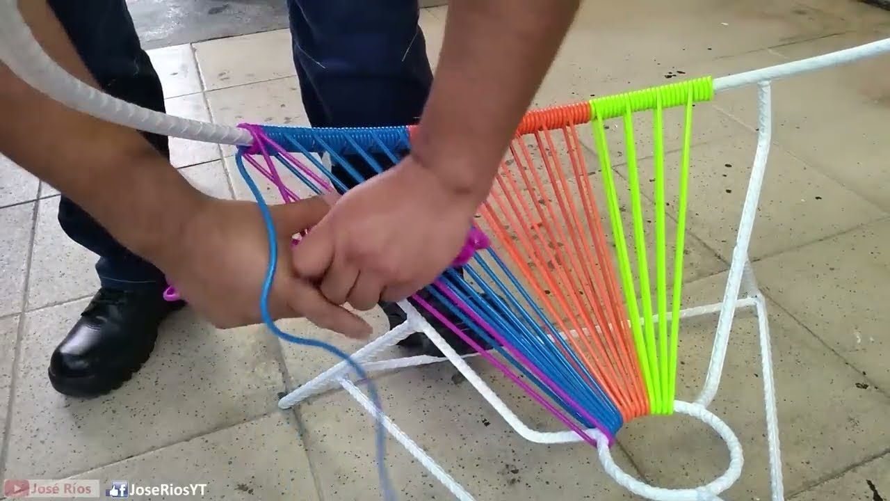 PASO A PASO COMO TEJER UNA SILLA CON VARIOS COLORES DE CORDÓN