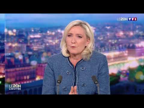 Marine Le Pen, invitée du 20H de TF1