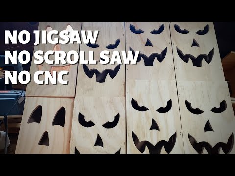 The FASTEST way to cut out Jack OLantern faces | NO CNC NEEDED!!!!