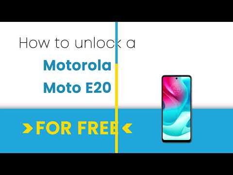 Unlock Motorola Moto E20 for Free