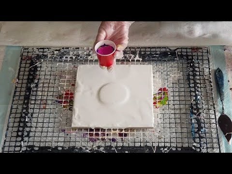 #622 A 'Push And Pull' Acrylic Pour Using The Sheleeart Bloom Recipe