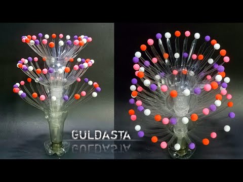 Recycle Material Project for school / Guldasta Flower Craft ideas with Plastic Bottle / Guldasta