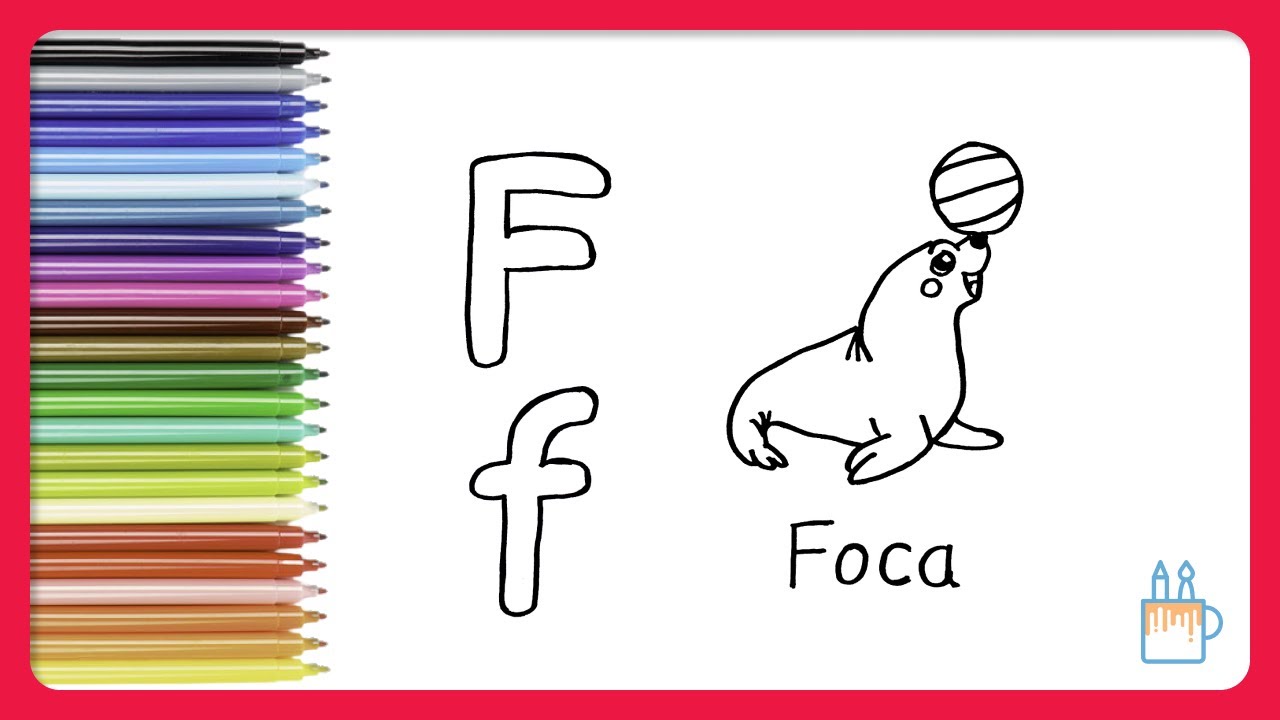 Watch Now Vamos desenhar e colorir a letra F de Foca | Aprendendo as letras e as cores Vamos desenhar e colorir a letra F de Foca | Aprendendo as letras e as cores