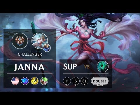 Janna Support vs Thresh - NA Challenger Patch 9.21
