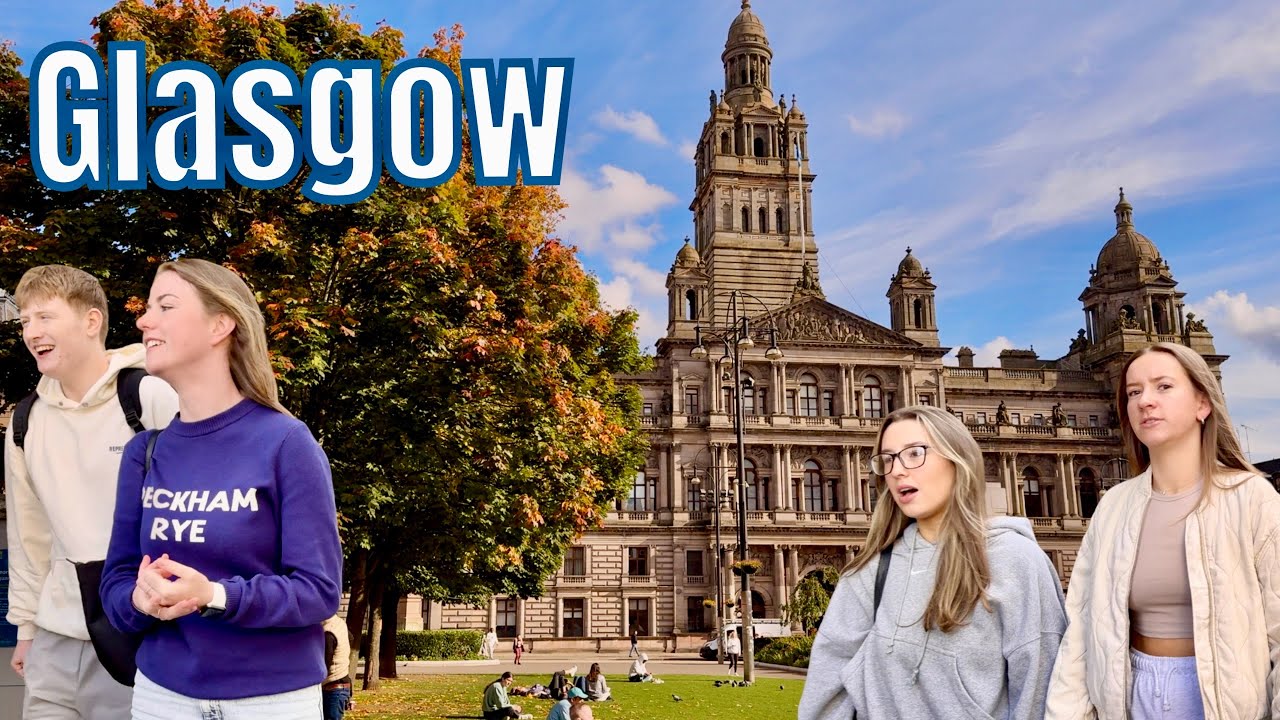 Immersive street-level walking tour through Glasgow Buchanan, Scotland, showcasing authentic urban landscapes, local architecture, and the vibrant atmosphere of the city's neighborhoods