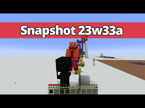 Snapshot 23w33a – Changes to mob attack range, reportable names and skins, and more