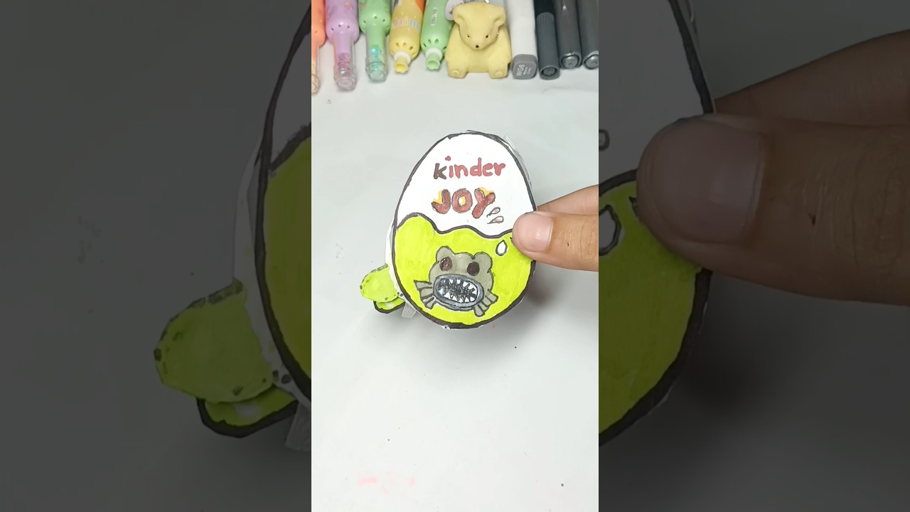 DIY Gegagedigedagedago kinder Joy #papercraft #paper craft ideas #shorts#suhemaart